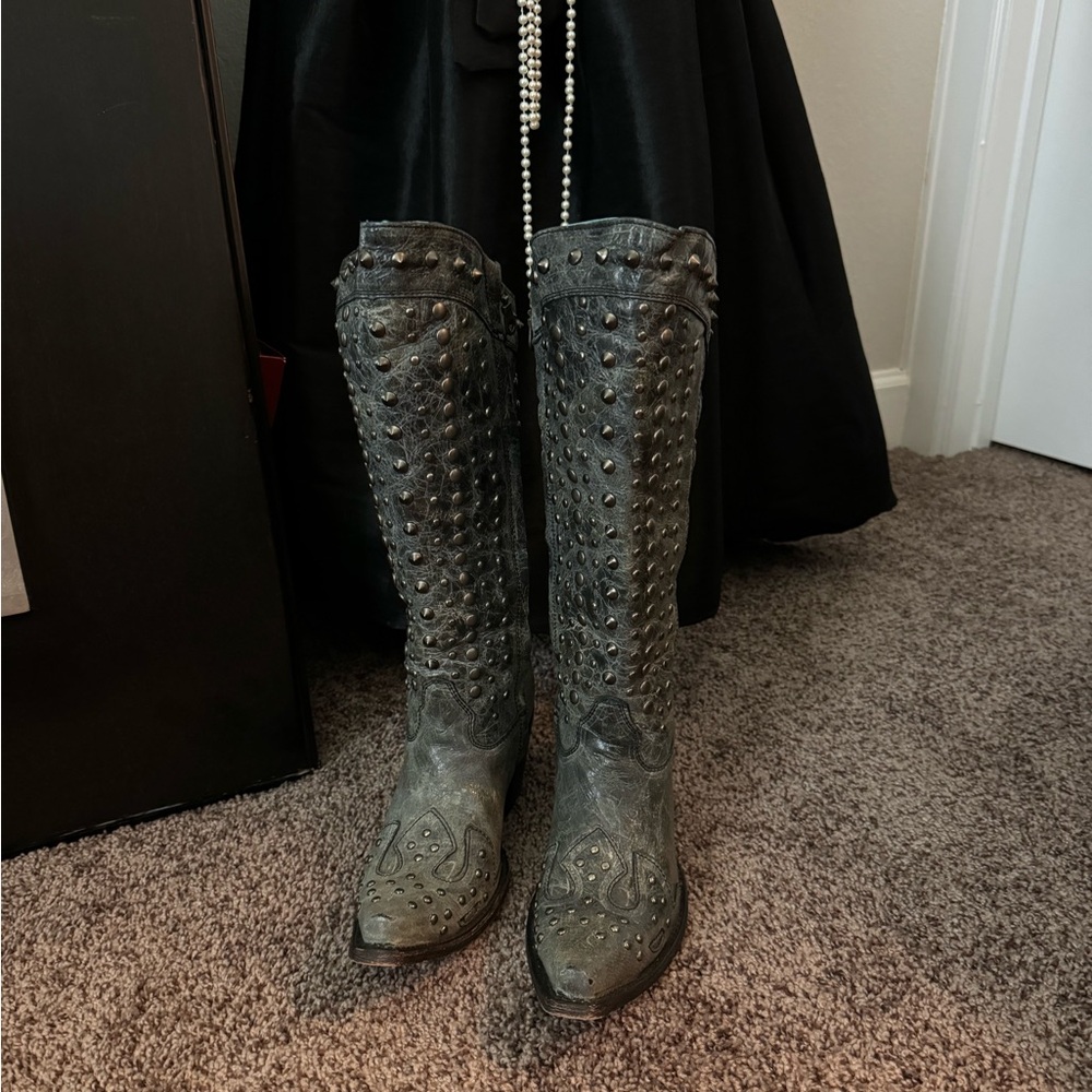 Corral Vintage Studded Leather Cowboy Boots